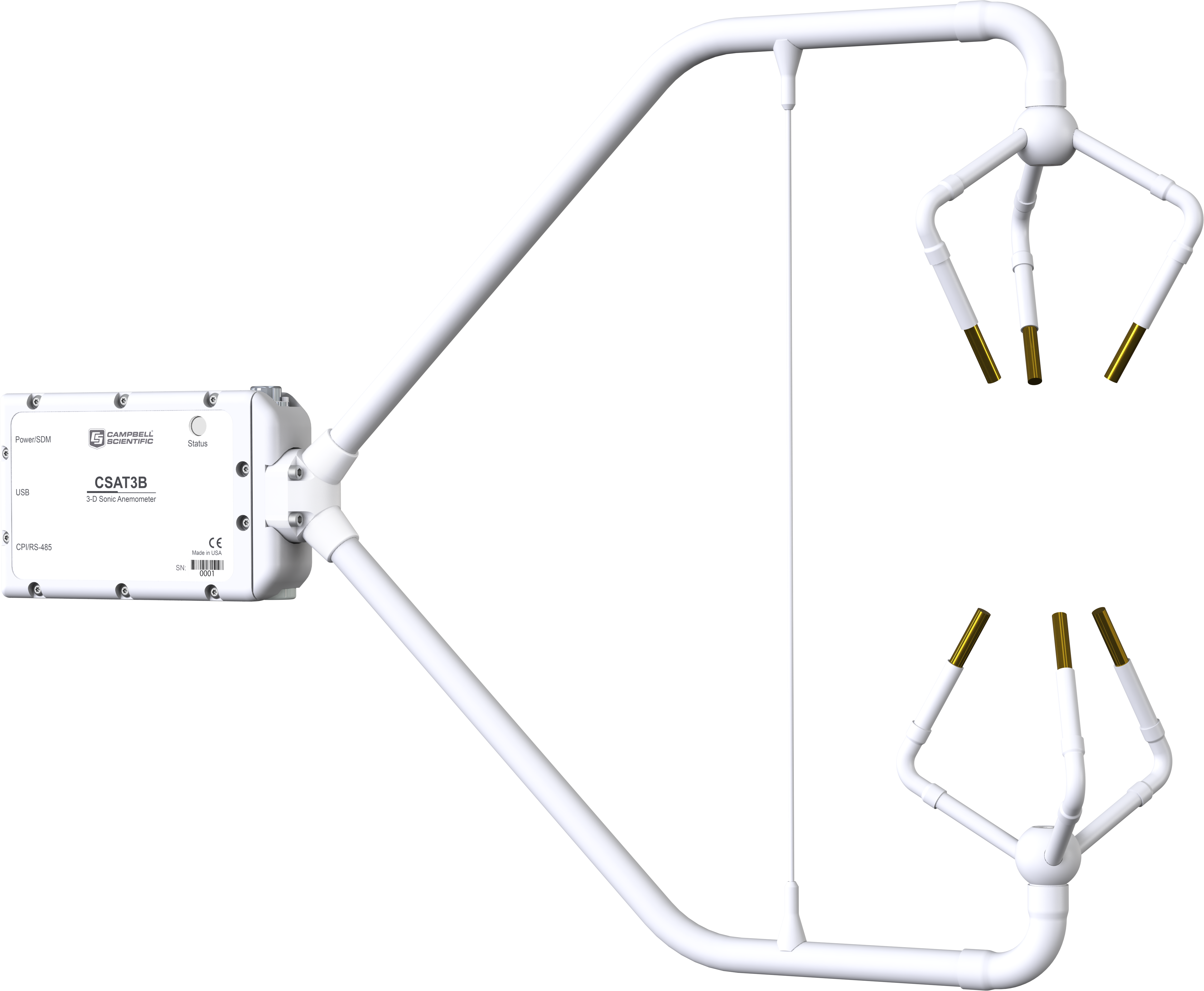 CSAT3B 3D Sonic Anemometer with Integrated Electronics