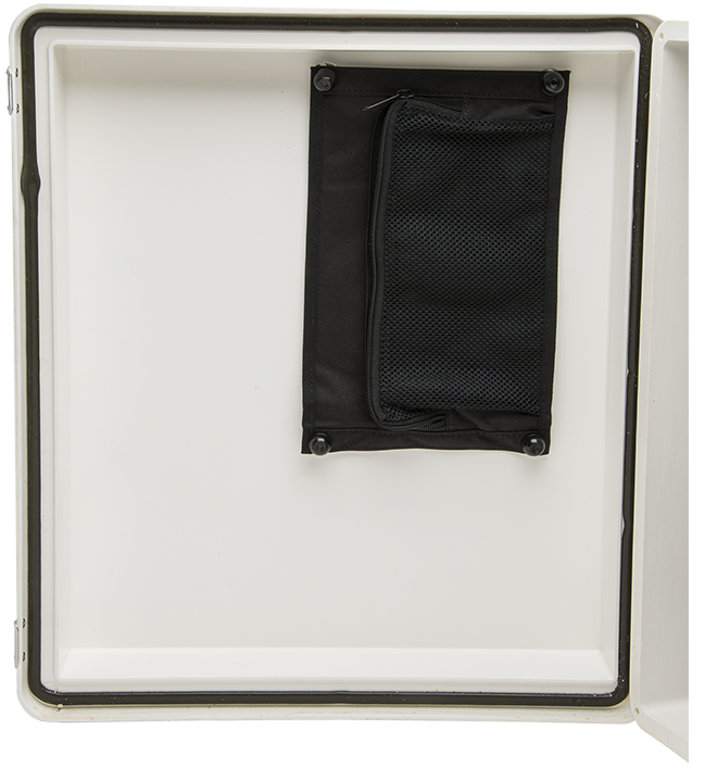 28701 Enclosure Desiccant and Document Holder Installed in...