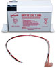 17365 12V 7Ahr Sealed Rechargeable Battery w/ Mounts & Pigtail 