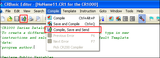 compile save and send