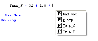 insert variable